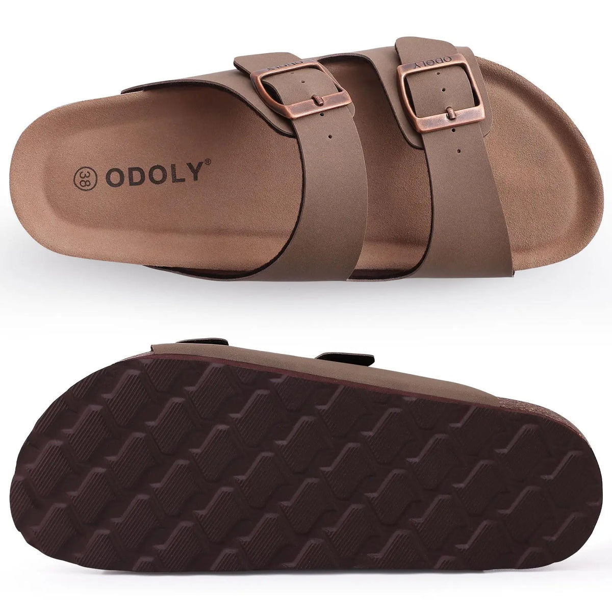Smile Pop Summer Men's Cork Clogs Slippers Fashion Outdoor Men Antiskid Beach Sandals Classic Men Mule With Adjustable buckle