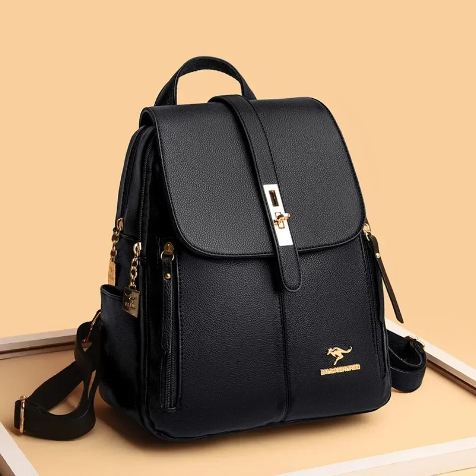 Women’s Casual Waterproof Synthetic Leather Backpack