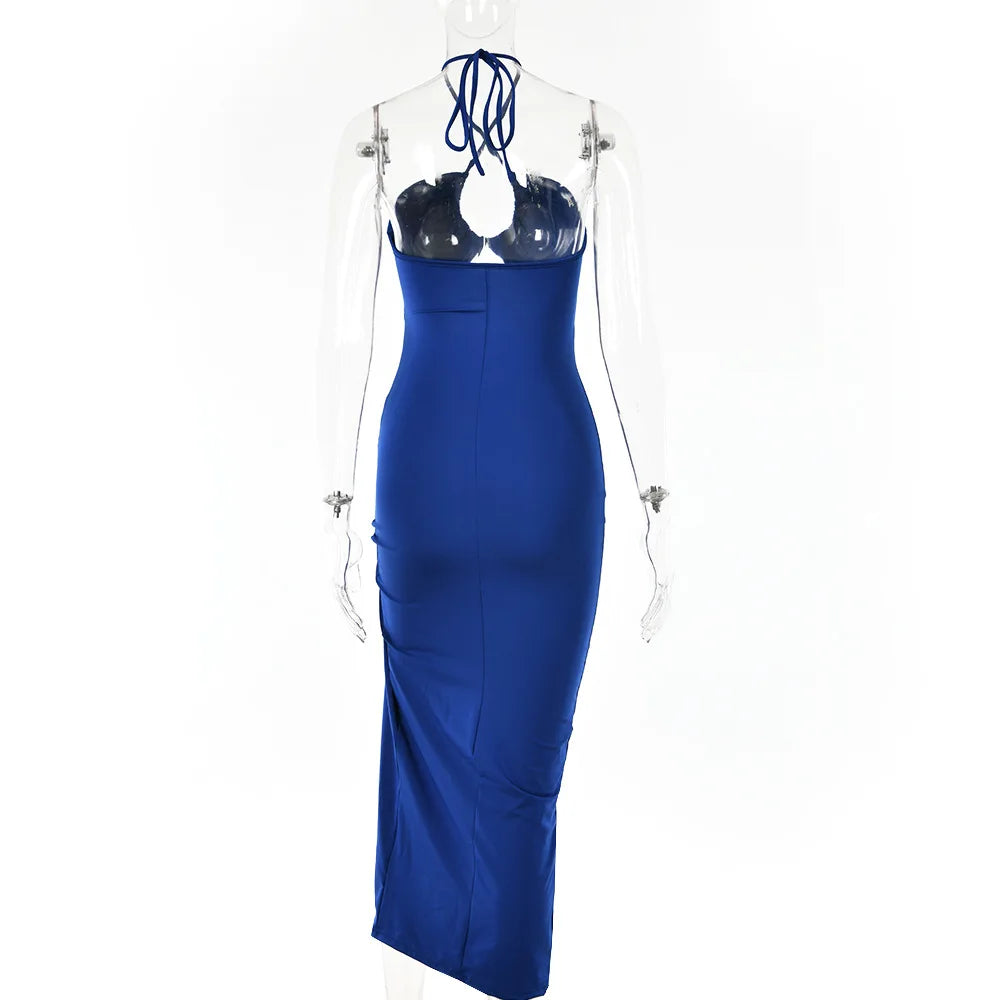 Backless Bodycon Midi Dress