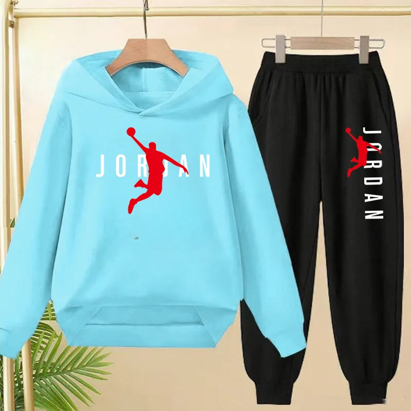Kids 2-Piece Hoodie and Pants Tracksuit Set (Ages 2-13)
