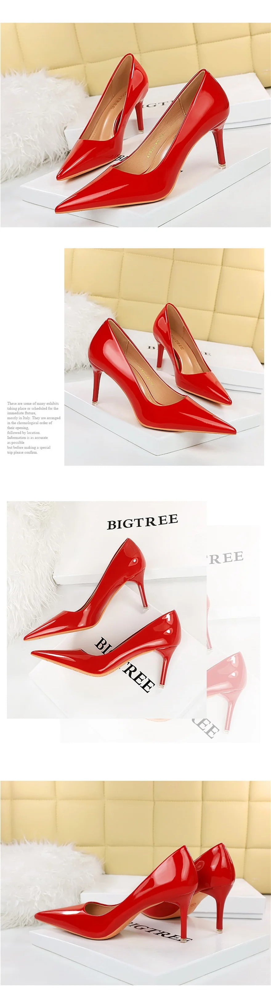 Patent Leather Pointed Toe High Heel Pumps