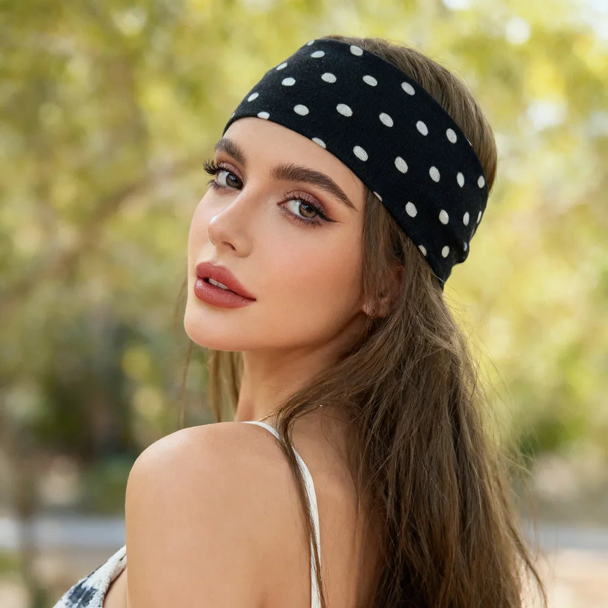 Women’s Y2K Retro Dot Stretch Headband