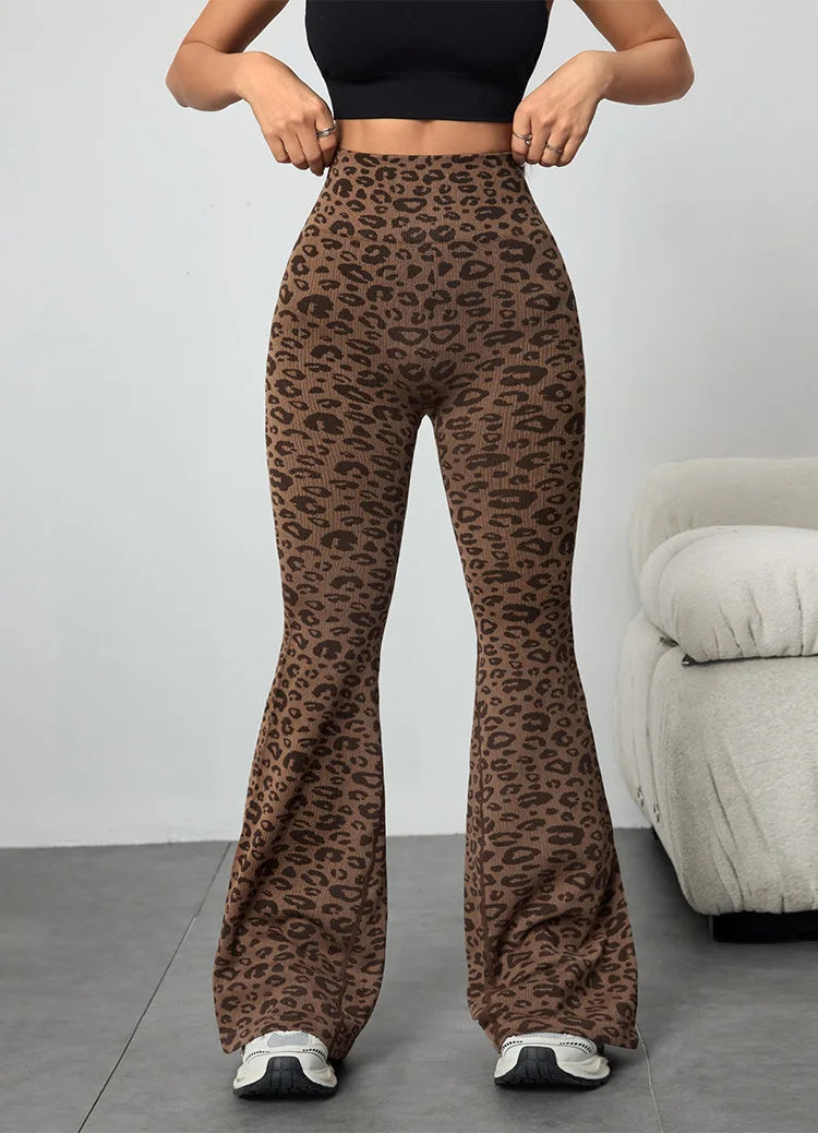 Leopard Flare Yoga Pants
