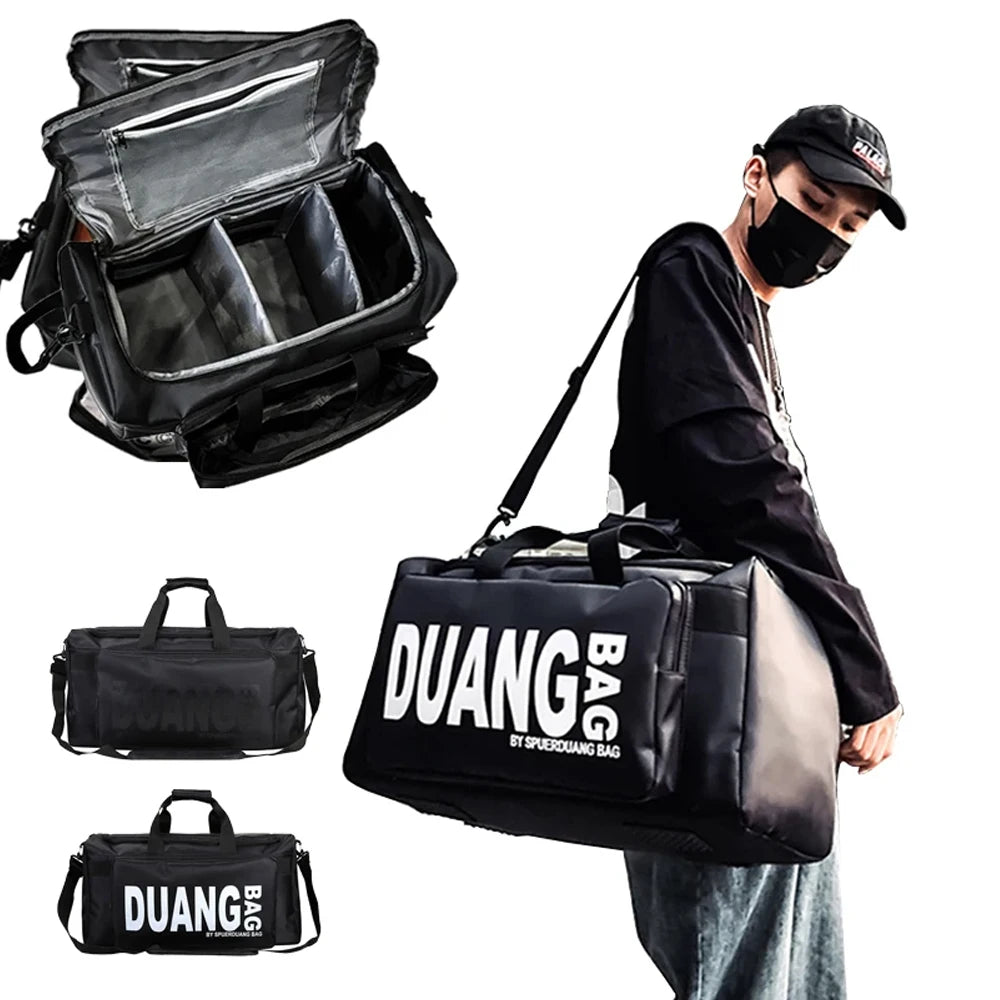 Unisex Large Capacity 36–55L Gym & Travel Duffle Bag – Lightweight Nylon Fitness Sports Bag for Training, Workouts & Weekend Trips