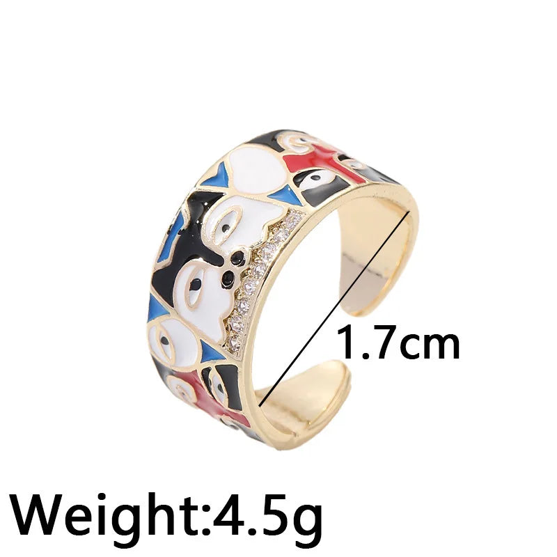 Women’s Gold-Plated Zircon Botanical Statement Ring