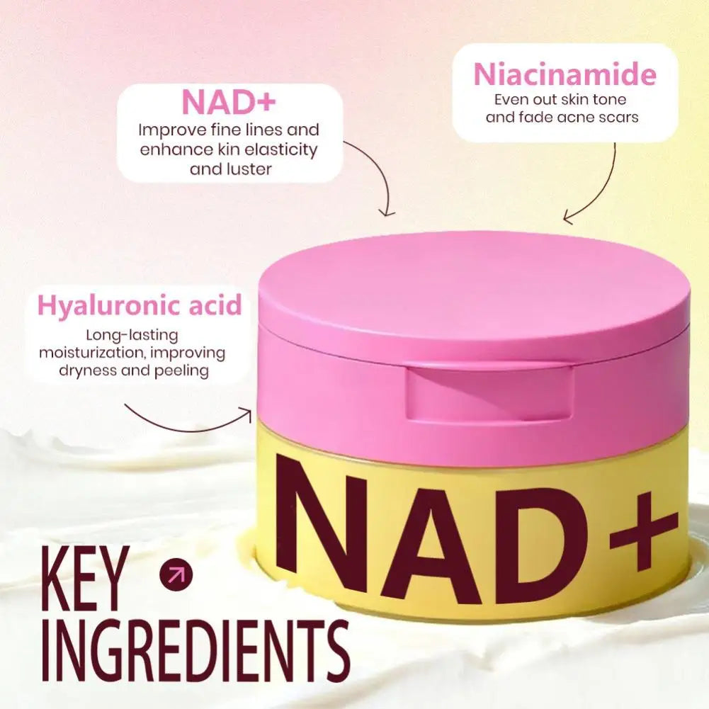 Premium NAD+ Anti-Aging Skincare Kit – Rejuvenating Cream & 100pcs Centella Asiatica Polishing Pads for All Skin Types