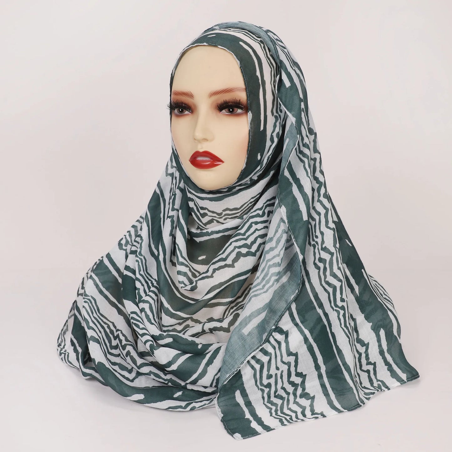Women’s Leopard & Floral Print Bohemian Hijab Scarf