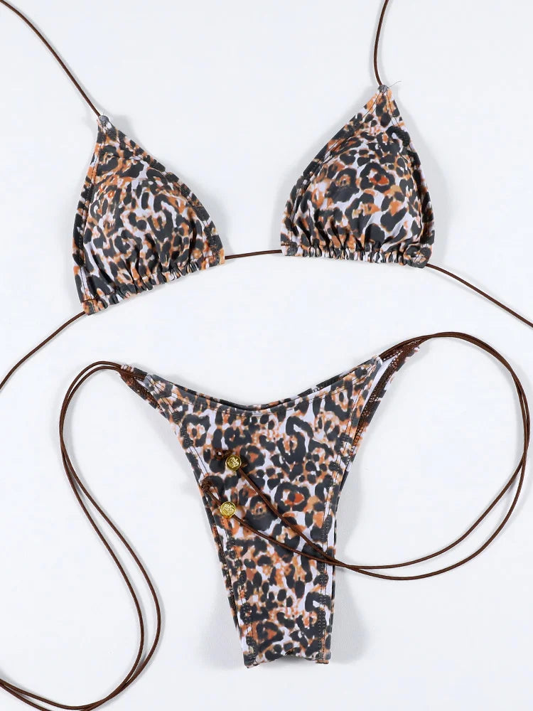 ZRTAK Sexy Bikinis Triangle Micro Swimwear Women Bathing Suit Pleated Blue Swimsuit Females Bikini Sets Thong Biquinis