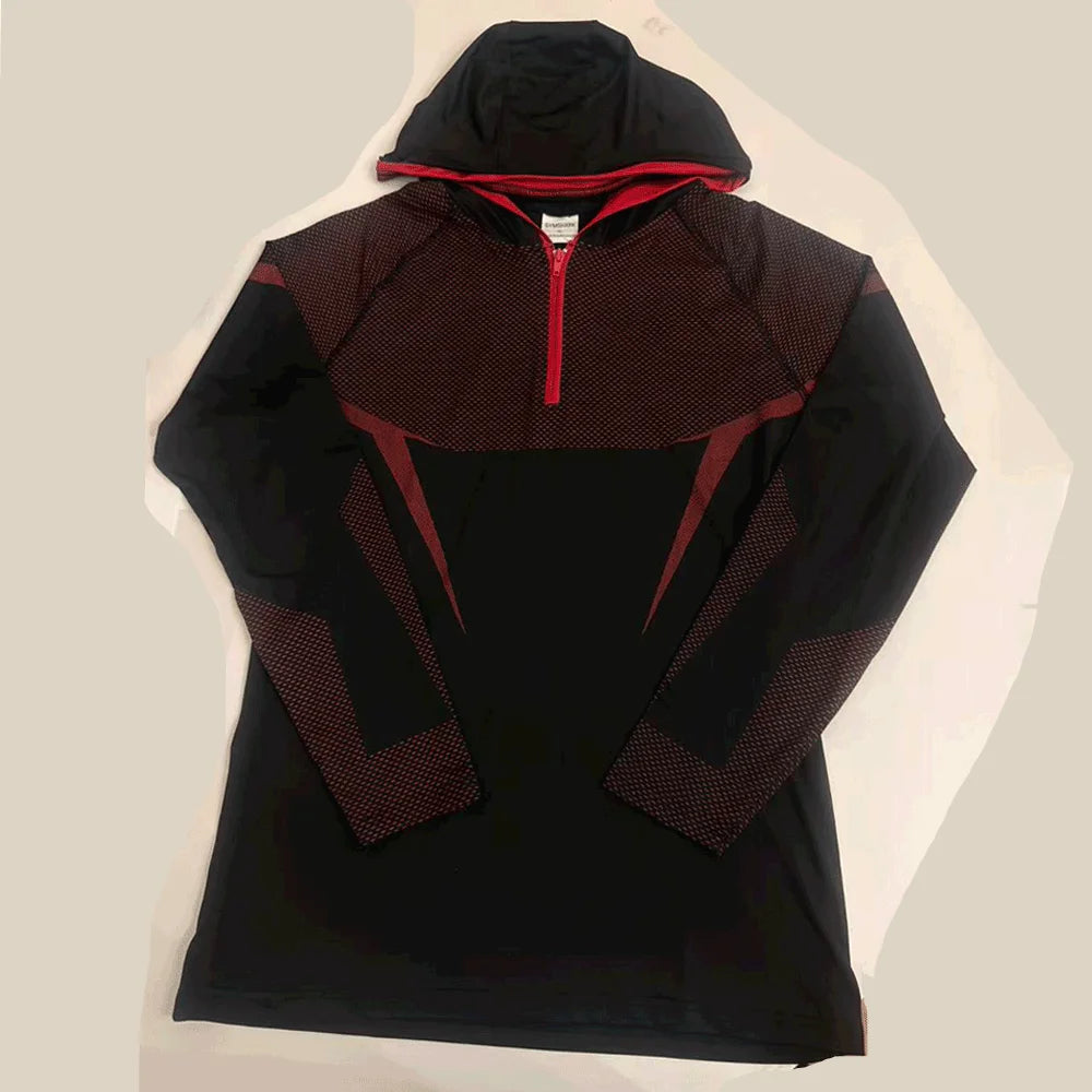 Men’s Quick-Dry Half-Zip Compression Hoodie