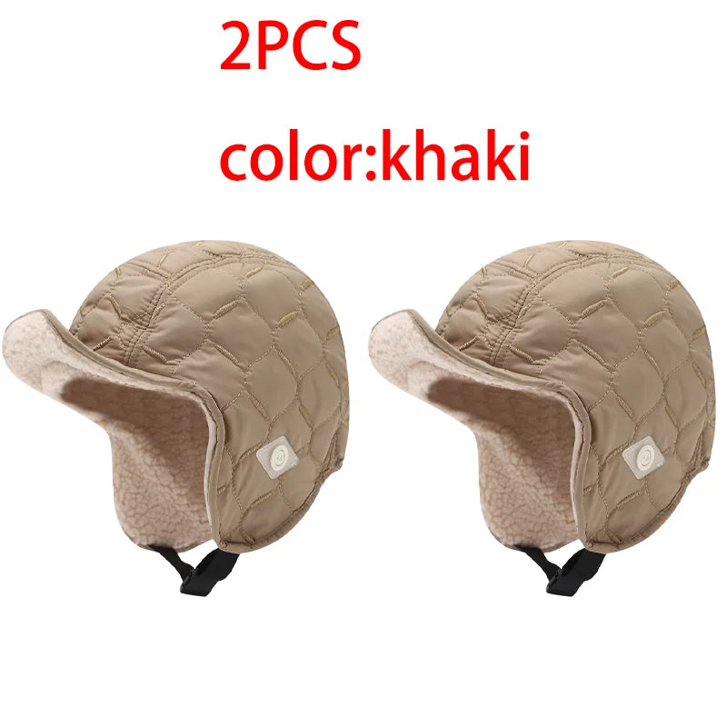 1/2/3PCS Windproof Warm Hat Winter Fleece Thickened Thermal Outdoor Ski Hat Earflap Men Women Cycling Ear Protectors Hats