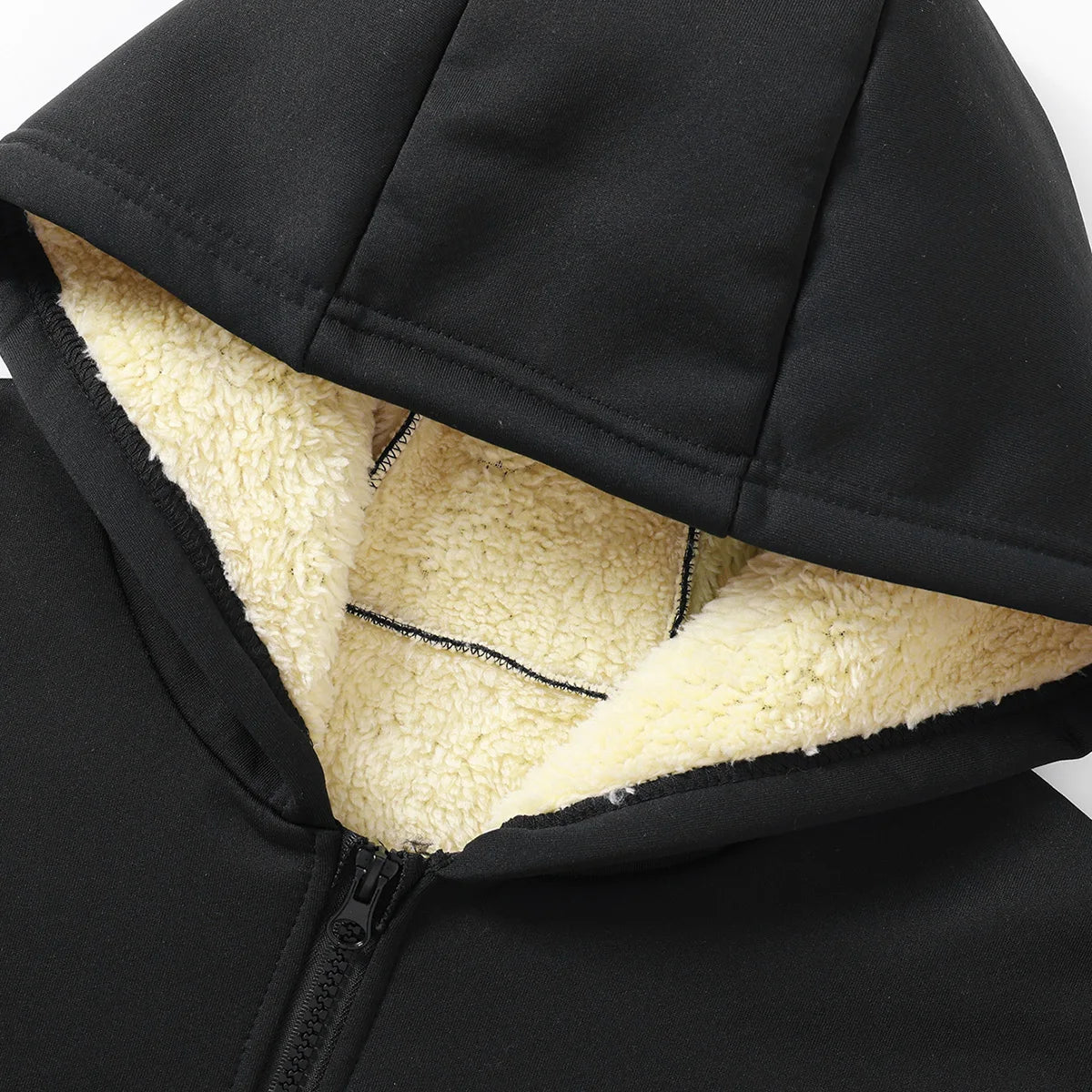 Men's Sherpa-Lined Zip-Up Winter Hoodie