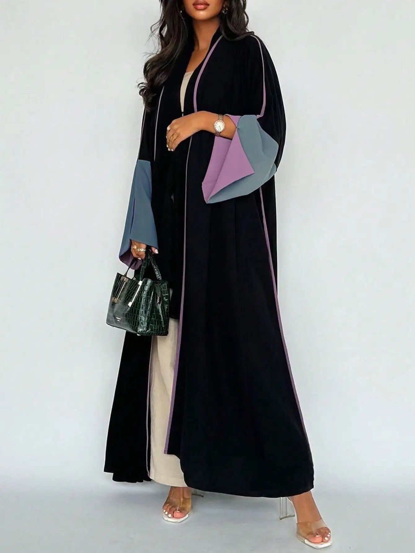 Elegant Open Front Abaya