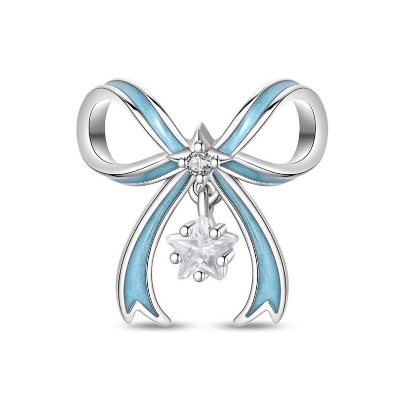 925 Sterling Silver Pink Ballet Girl Bow Pendant Charm Bead for Women – Elegant DIY Jewelry Making Charm for Bracelets & Necklaces