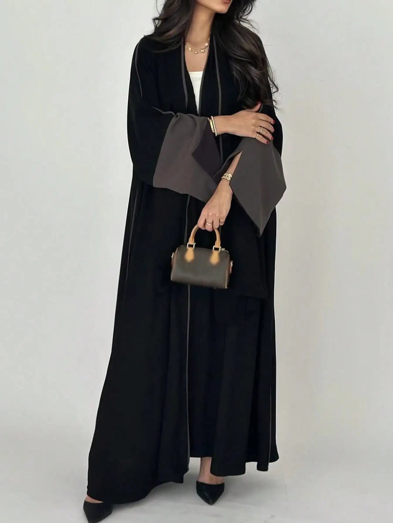 Elegant Open Front Abaya