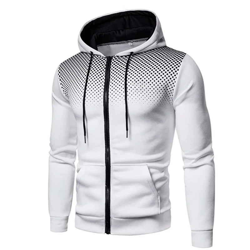 Men’s Polka Dot Zip Hoodie