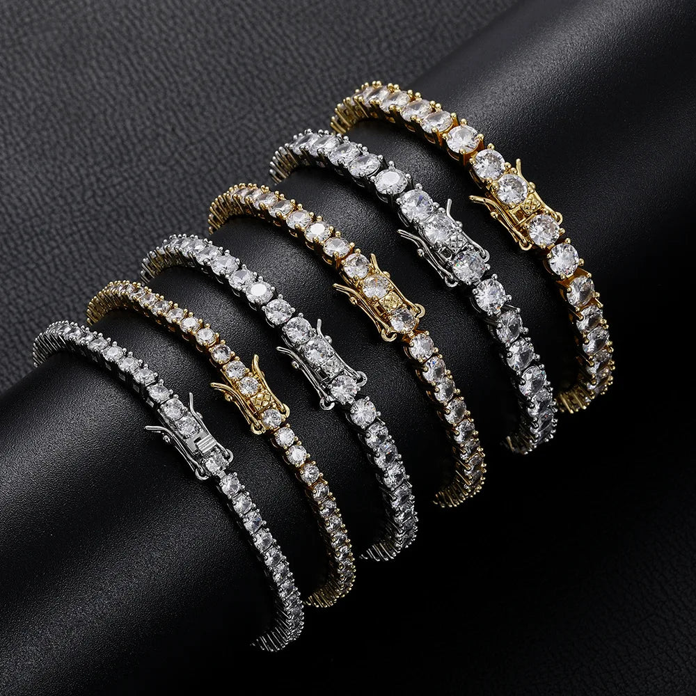 Factory Price D VVS1 Moissanite Tennis Bracelet – 925 Sterling Silver Single Row Classic Bracelet for Women & Men with GRA Certificate