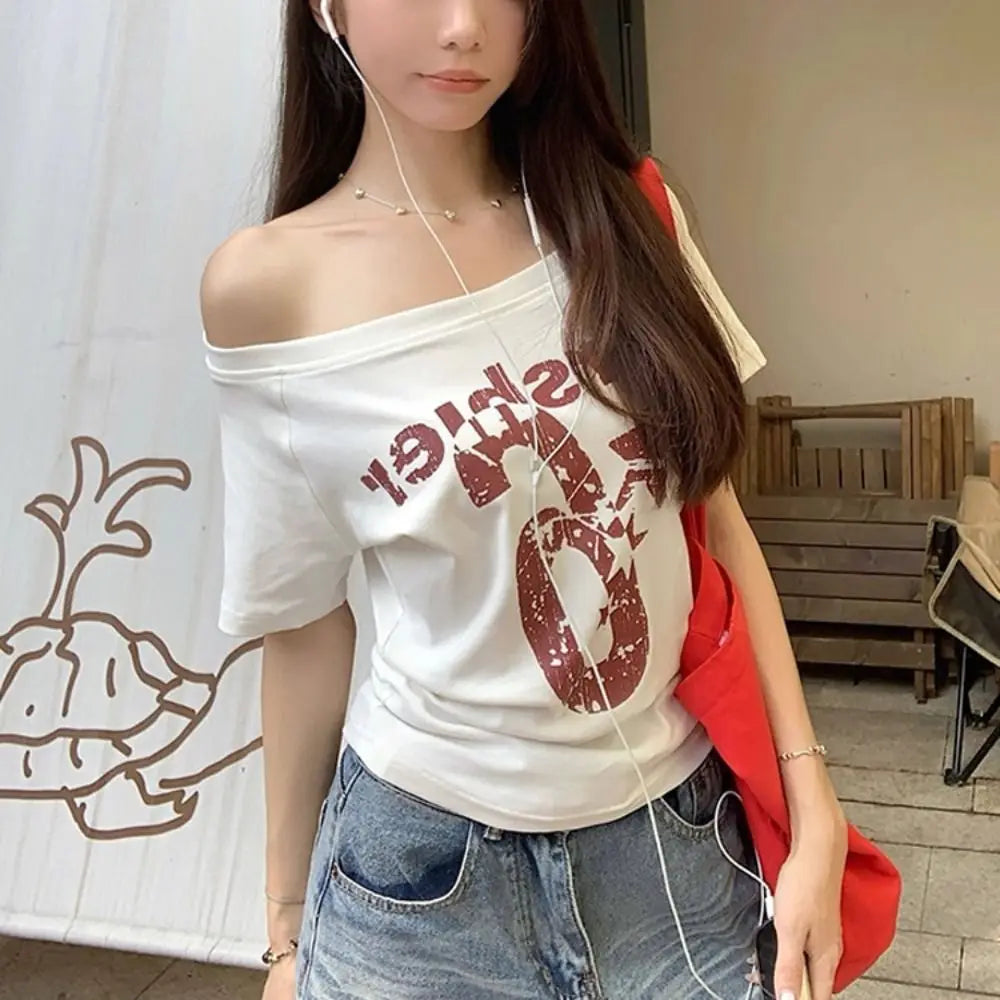 Women’s Chic Geometric Short-Sleeve Top