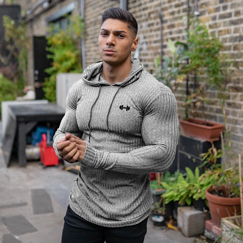 Men’s Ribbed Hooded Training Pullover