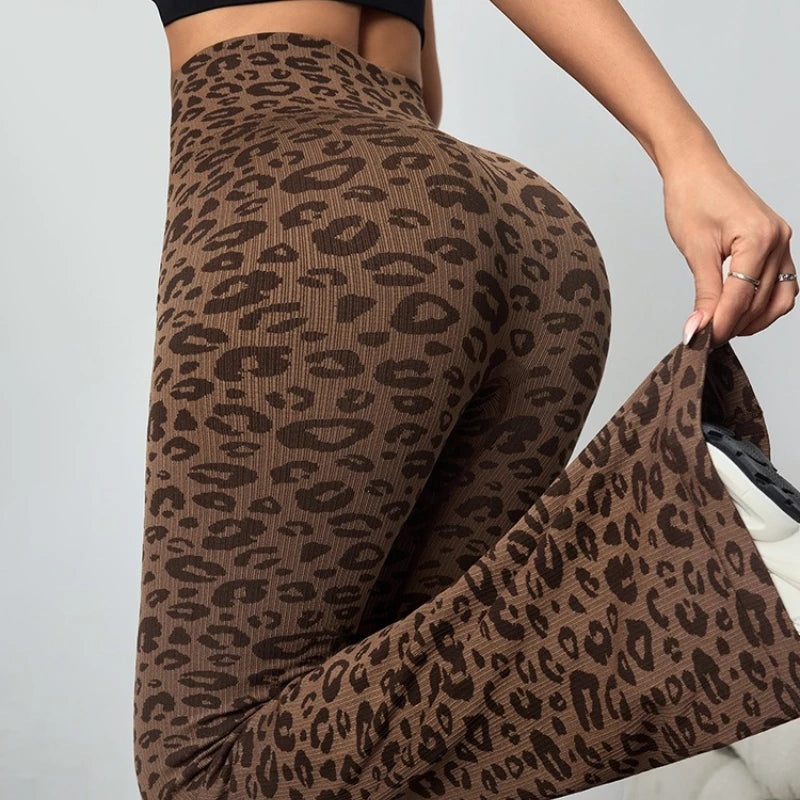 Leopard Flare Yoga Pants
