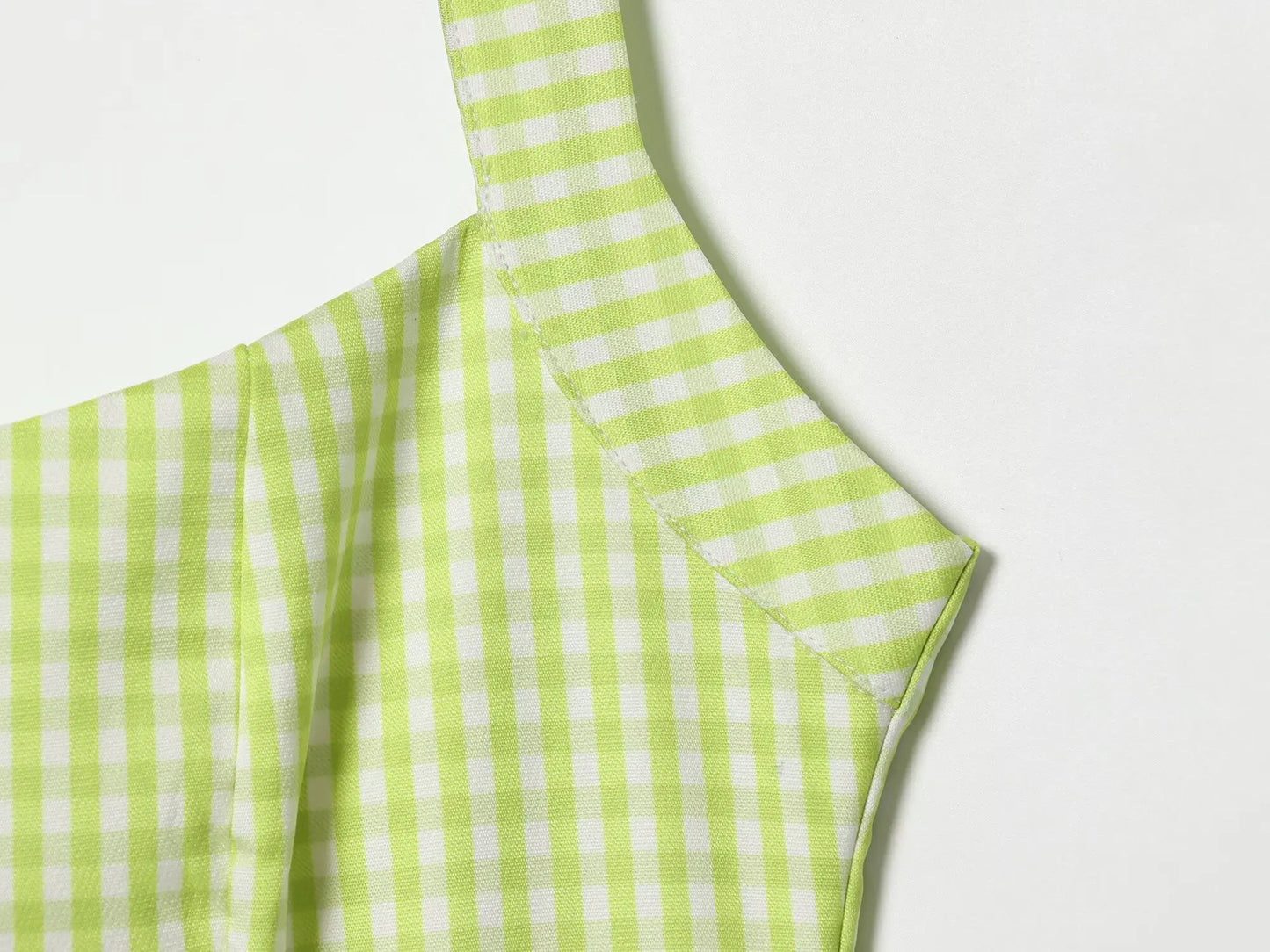 Women’s Plaid Backless Mini Dress.