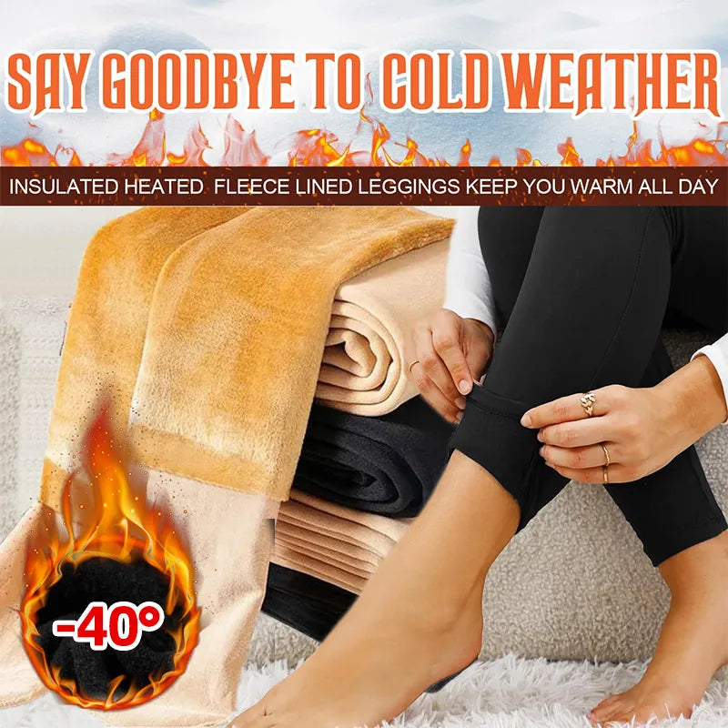 Women's Winter Fleece-Lined Thermal Leggings