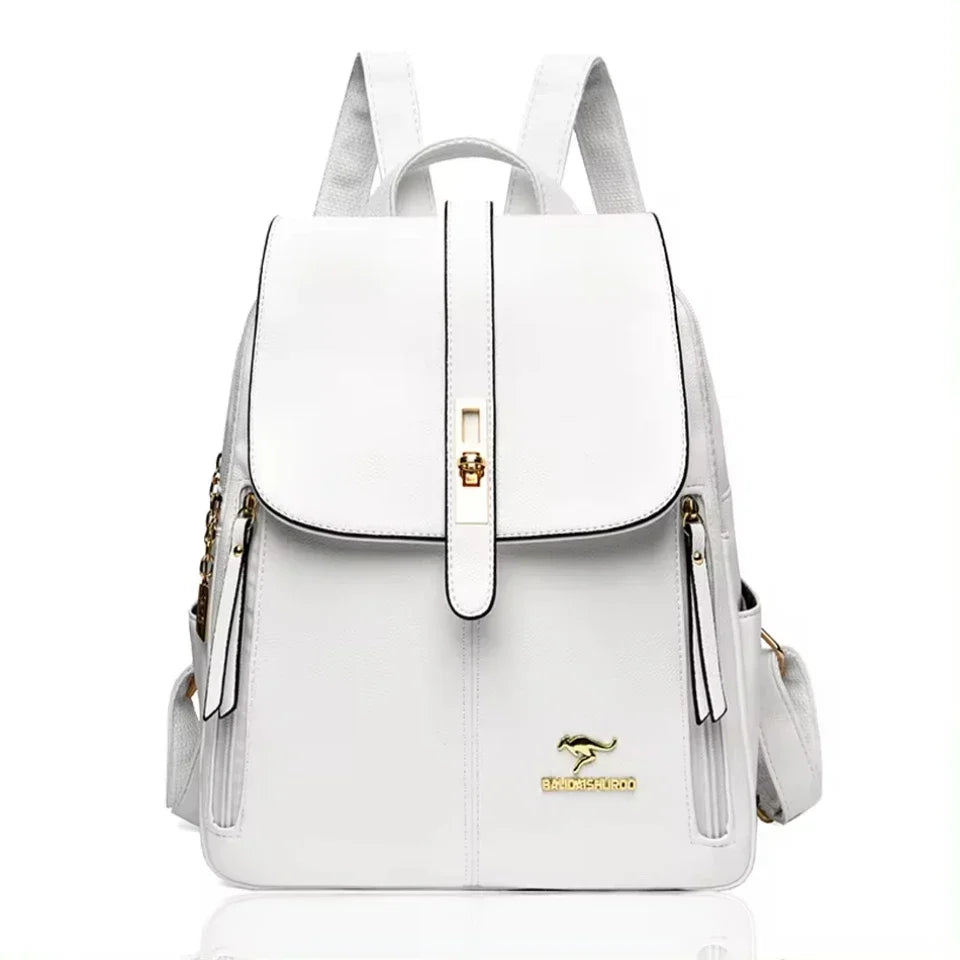 Women’s Casual Waterproof Synthetic Leather Backpack