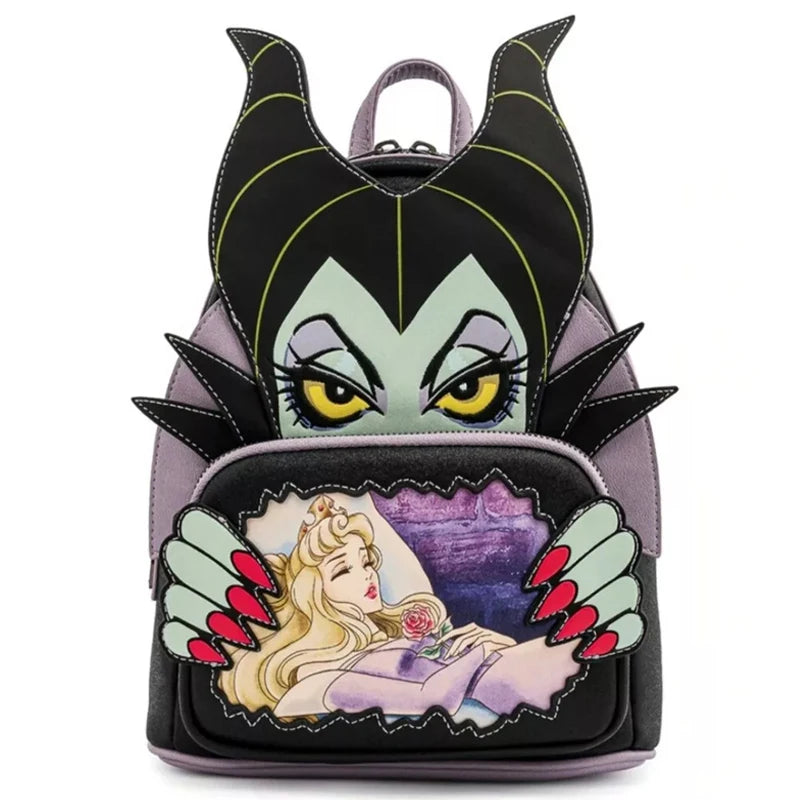 Loungefly Disney Princess Colored Glass Collection Mini Backpack & Wallet – Snow White & Princess Belle Fashion Accessories
