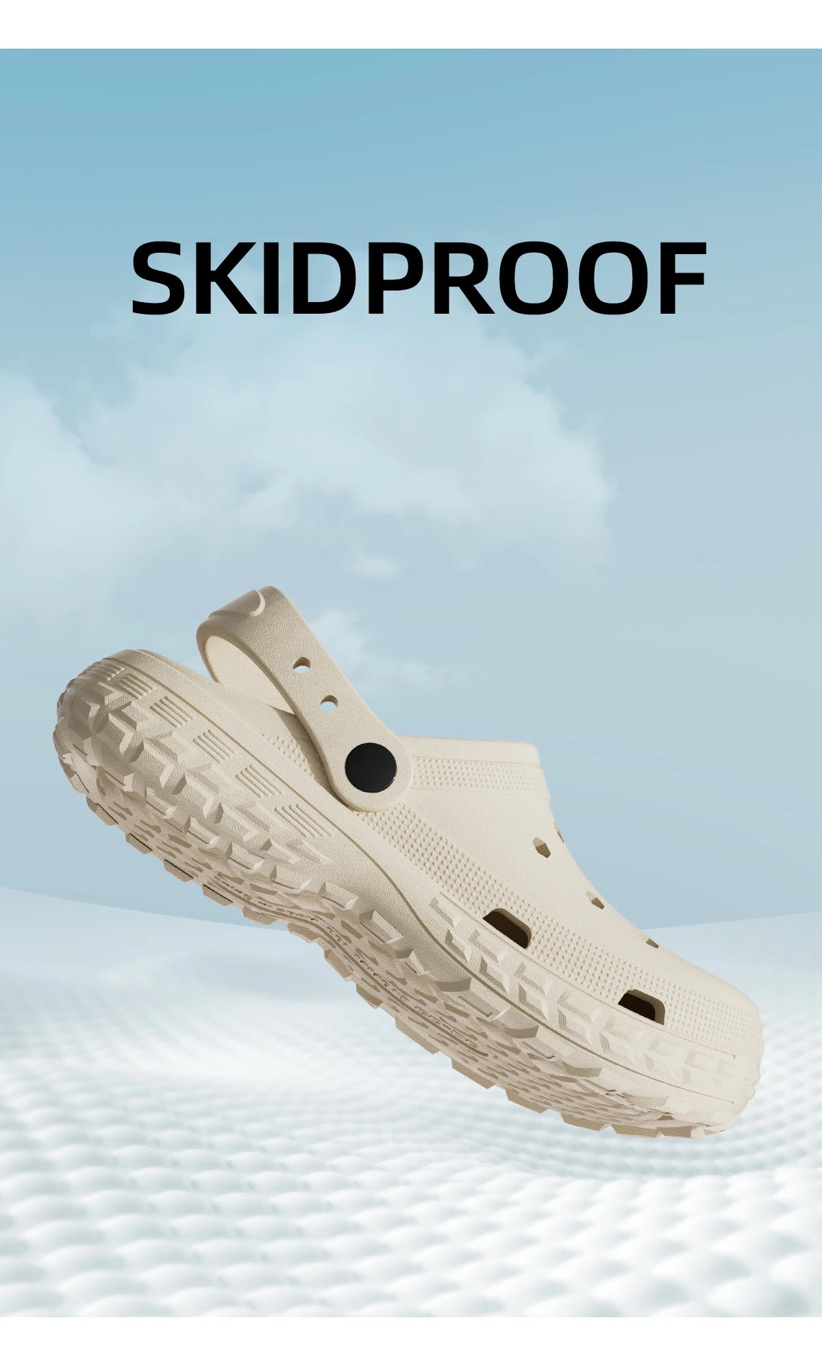 Women and Men's Hole Shoes Summer Non-Slip Outdoor Sandals Closed Toe Shit Feeling Beach Slippers Thick Bottom Soft Bottom