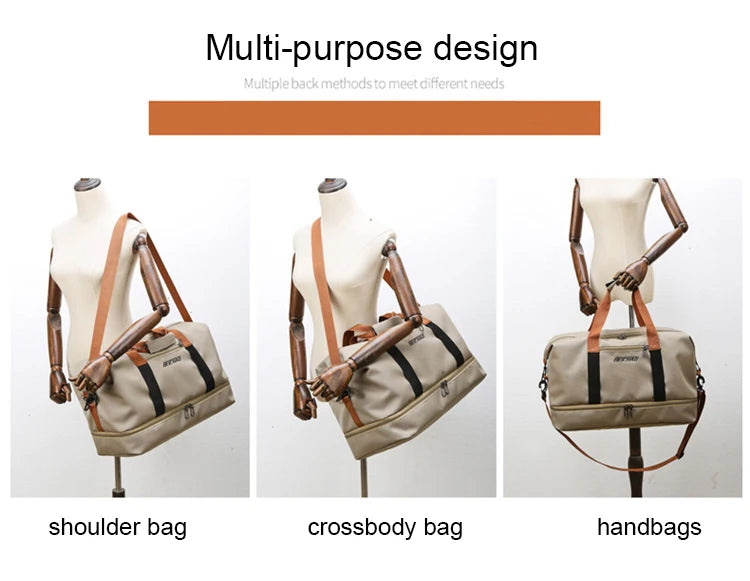 Travel Gym Duffle Bag – Portable Carry-On Weekender Shoulder & Crossbody Bag for Fitness, Sports and Short Trips