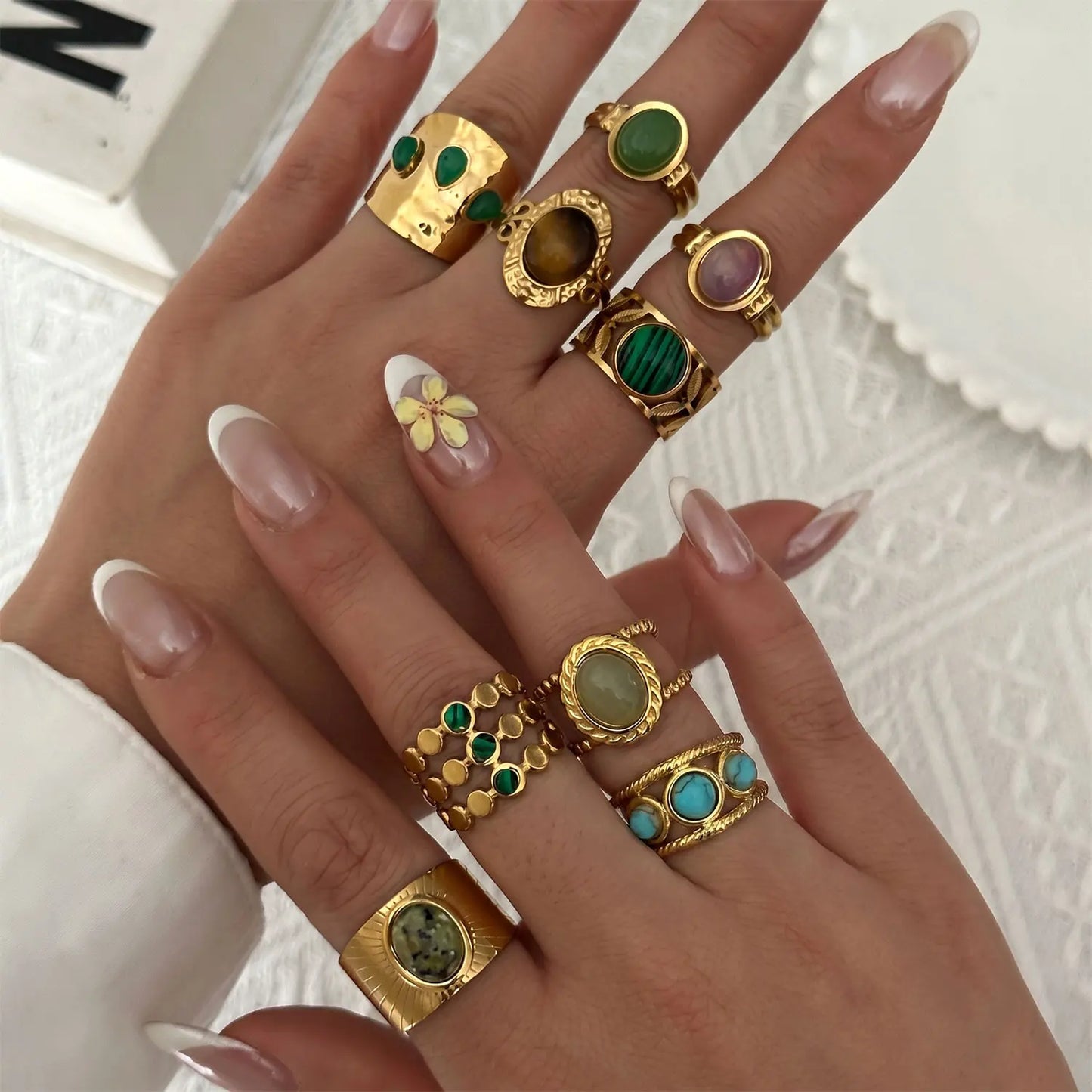 Women’s Stainless Steel Irregular Punk Statement Ring