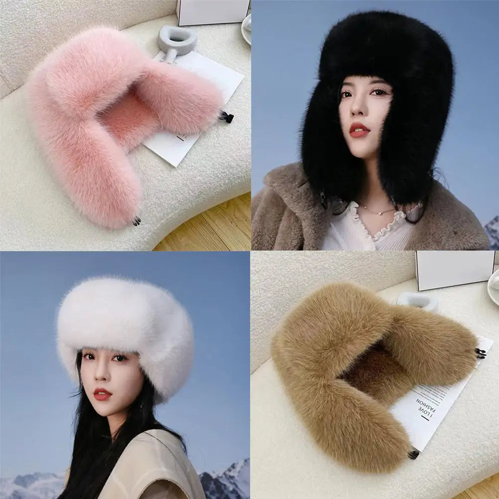 Unisex Faux Fur Winter Bomber Hat