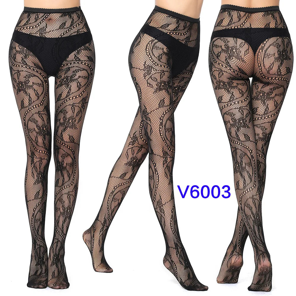 Women’s Sheer Geometric Pattern Tights