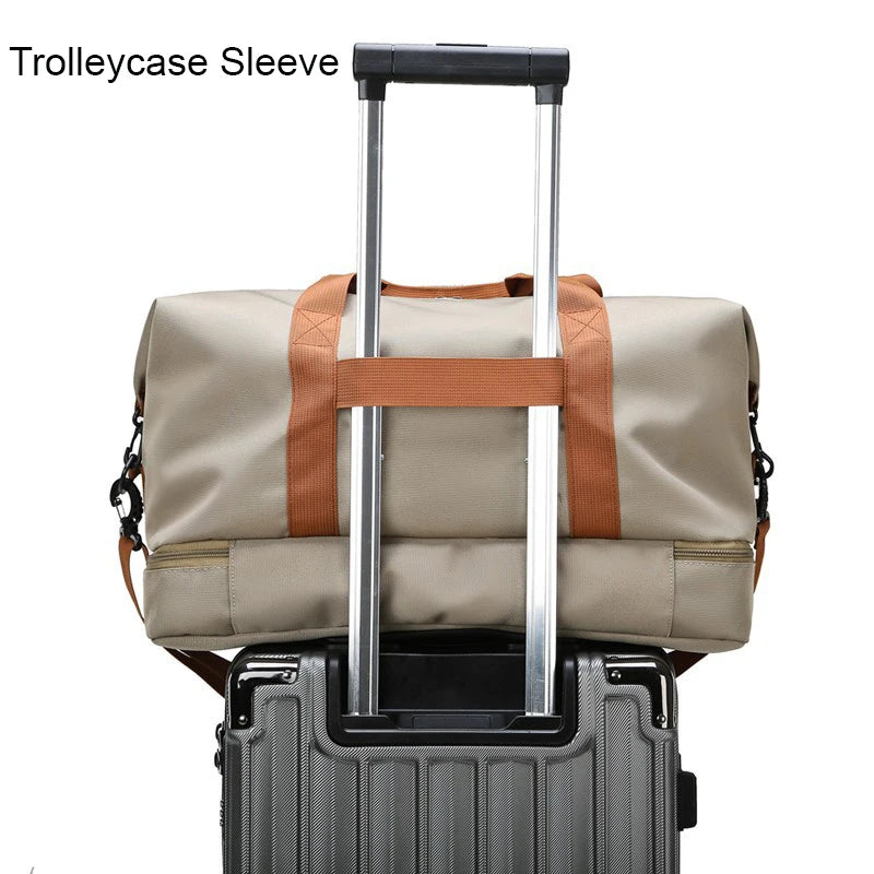 Travel Gym Duffle Bag – Portable Carry-On Weekender Shoulder & Crossbody Bag for Fitness, Sports and Short Trips