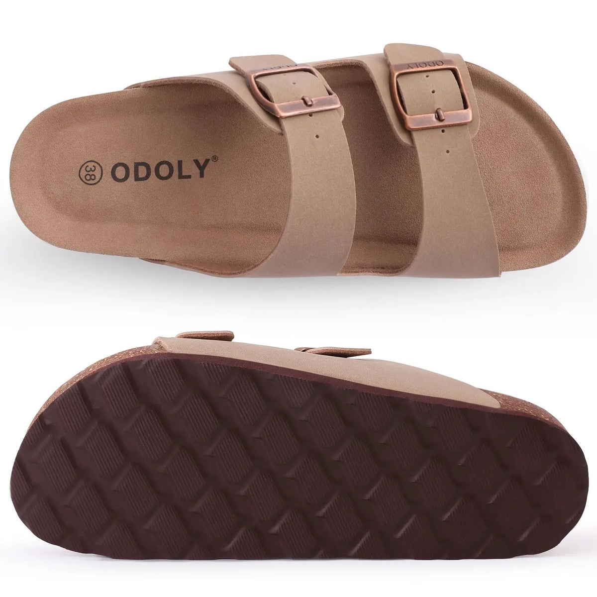 Smile Pop Summer Men's Cork Clogs Slippers Fashion Outdoor Men Antiskid Beach Sandals Classic Men Mule With Adjustable buckle