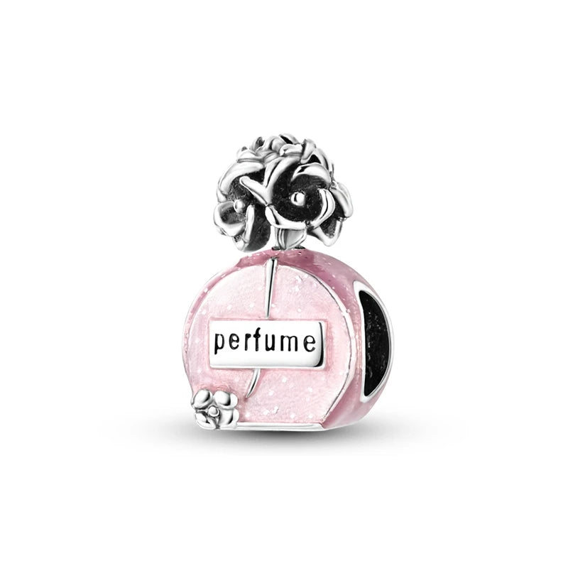 925 Sterling Silver Pink Ballet Girl Bow Pendant Charm Bead for Women – Elegant DIY Jewelry Making Charm for Bracelets & Necklaces