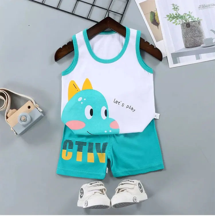 Kids’ Cotton Tank Top & Shorts Set