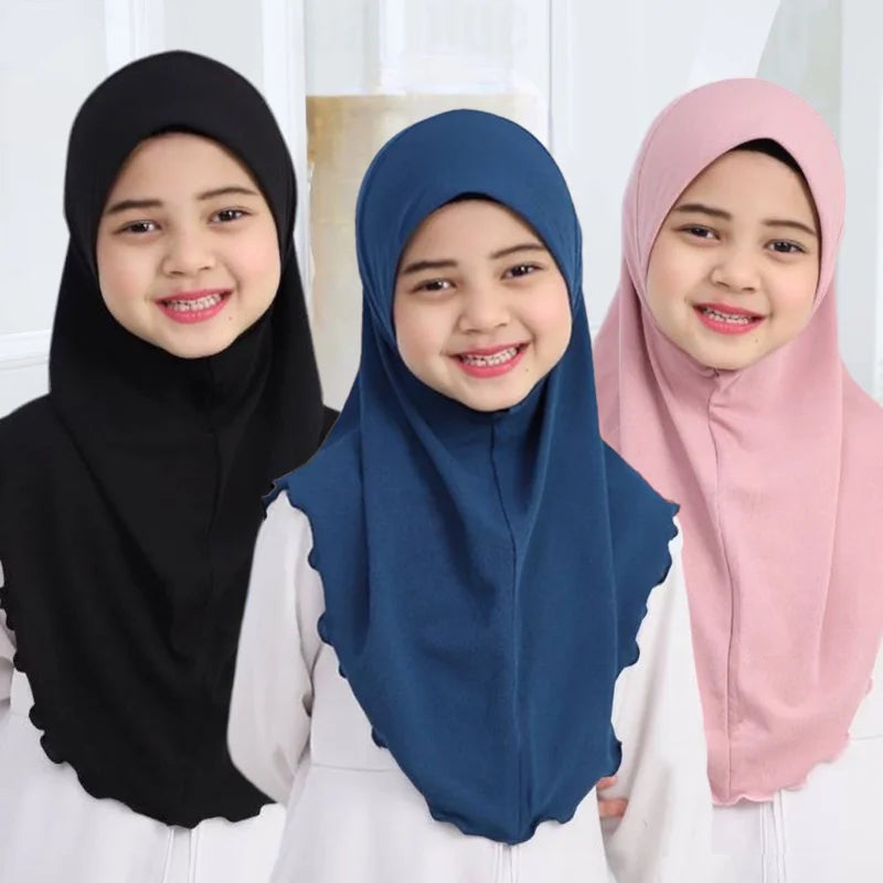Girls’ Pull-On Amira Hijab Hat – Soft & Comfortable