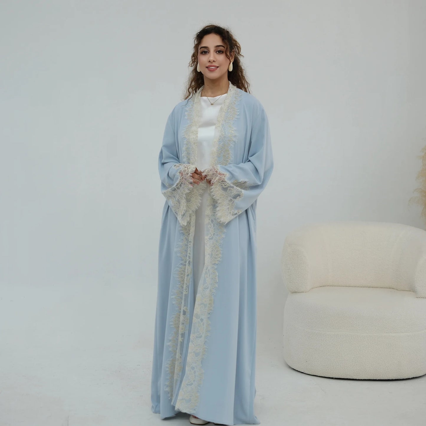 Luxury Floral Lace Abaya