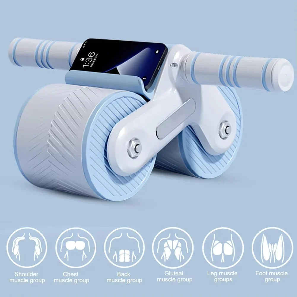 Auto-Rebound Double Wheel Ab Roller