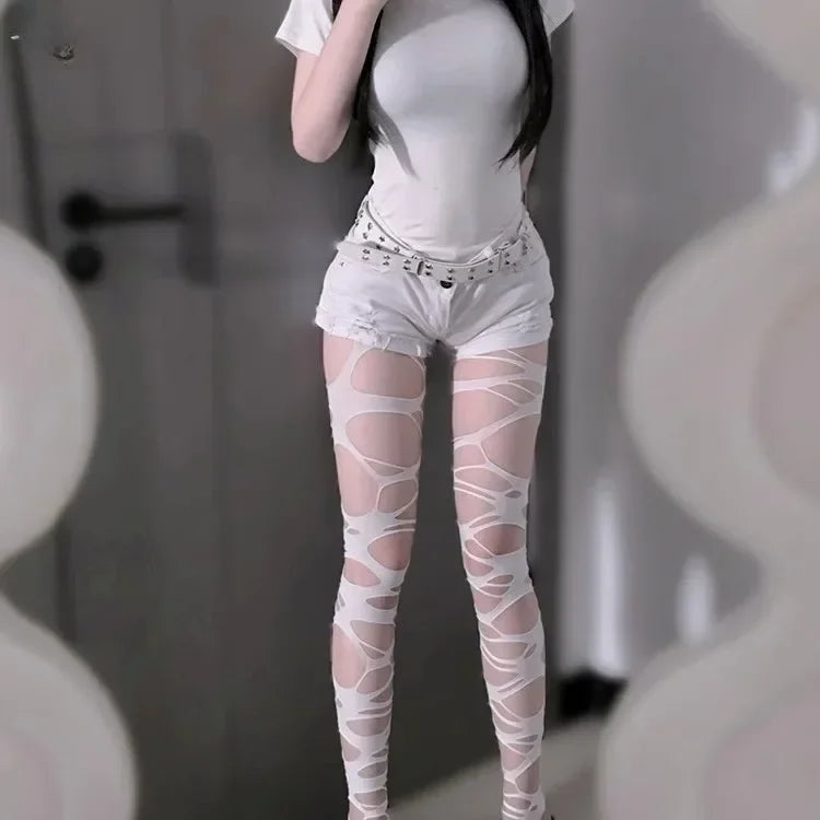 Women’s Sheer Geometric Pattern Tights