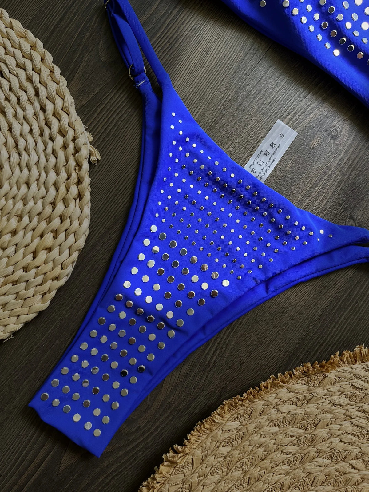 2025 Diamond Bikini Sexy Women Swimsuit Bandeau Biquini Push Up Swimwear Female Shiny Bathing Suits Floral Bodysuit Beachwear