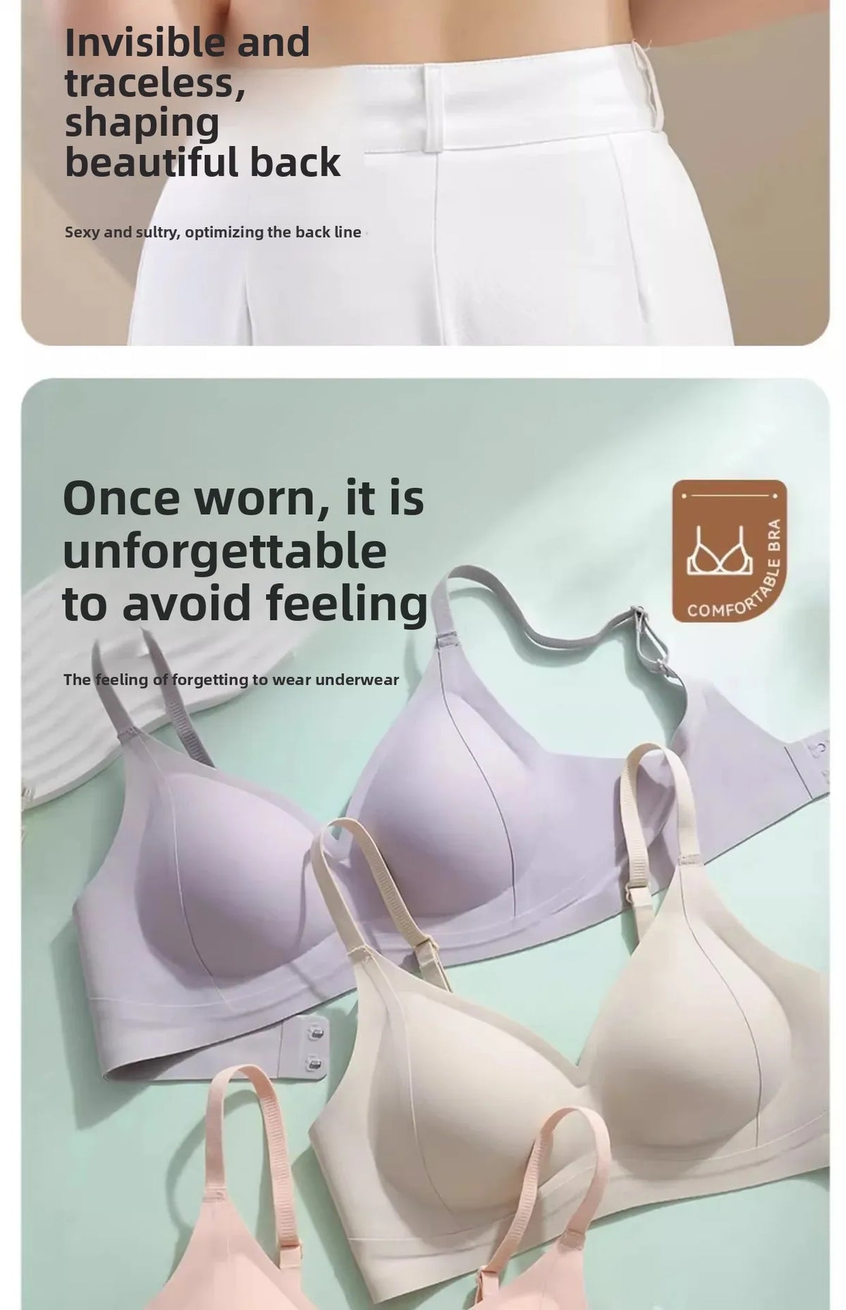Comfortable Women's Everyday Bra Lifting Thin No Steel Ring Seamless Underwear Prevent Side Breast Collection Sagging Bras