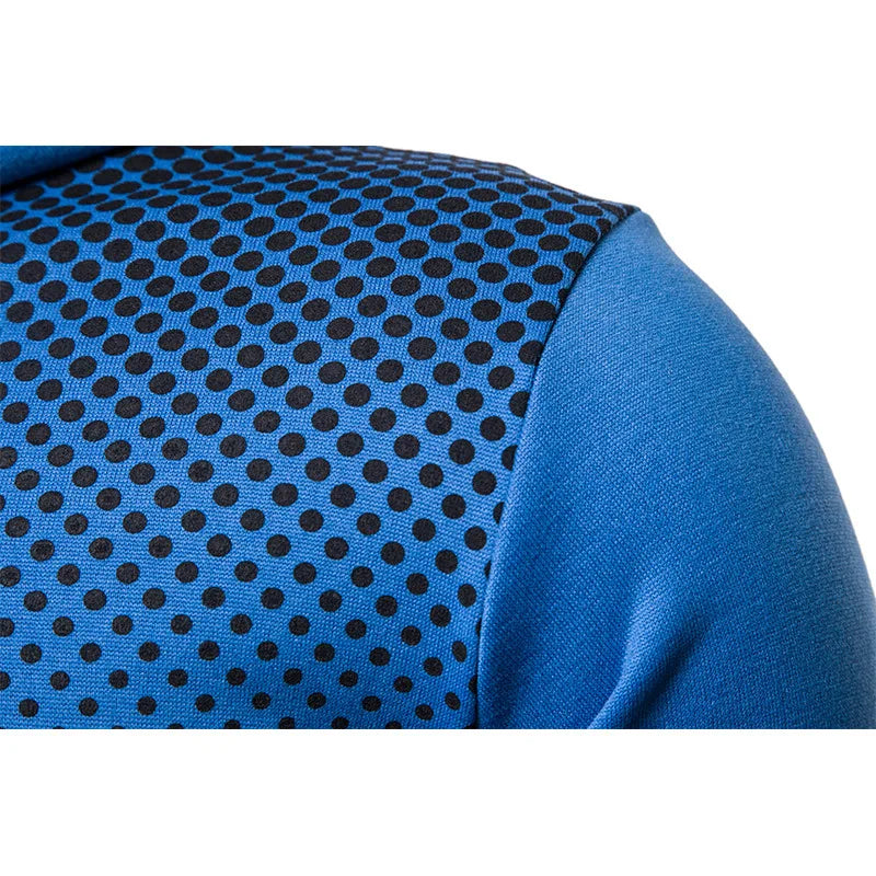 Men’s Polka Dot Zip Hoodie