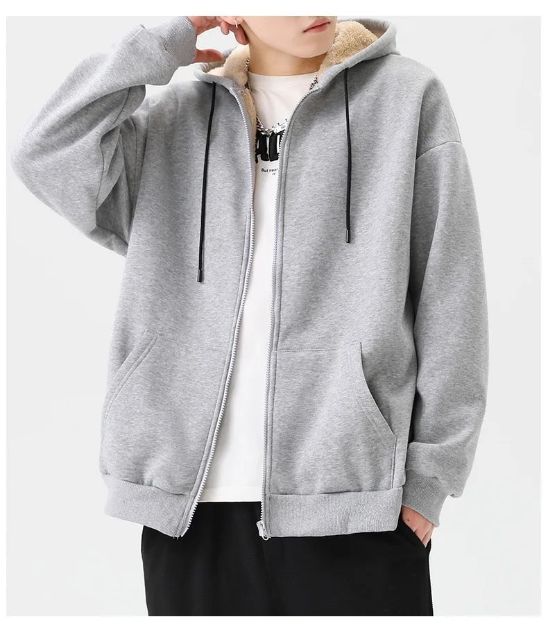 Men's Sherpa Fleece-Lined Winter Hoodie