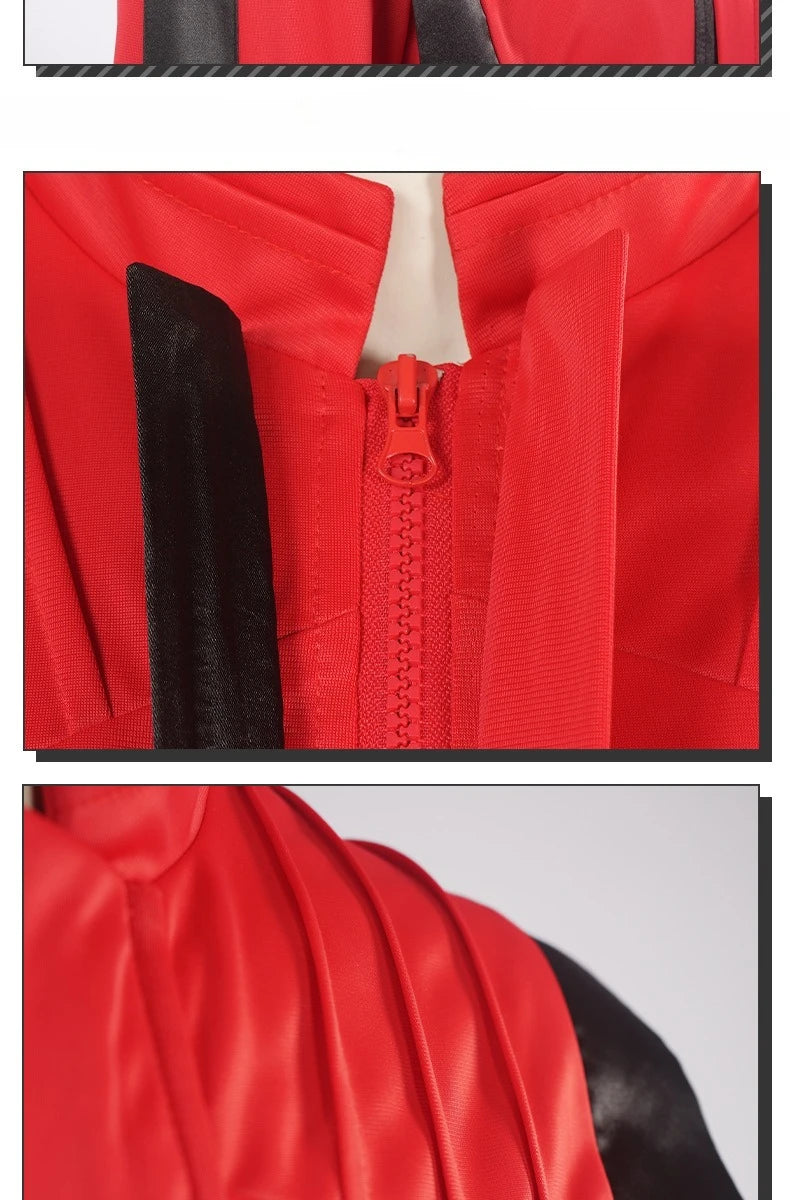 Michael Jackson Coat Pant Set Michael Scary Night Premium Overcoat Red Leather Jacket Vintage Thriller Party Cosplay Costume