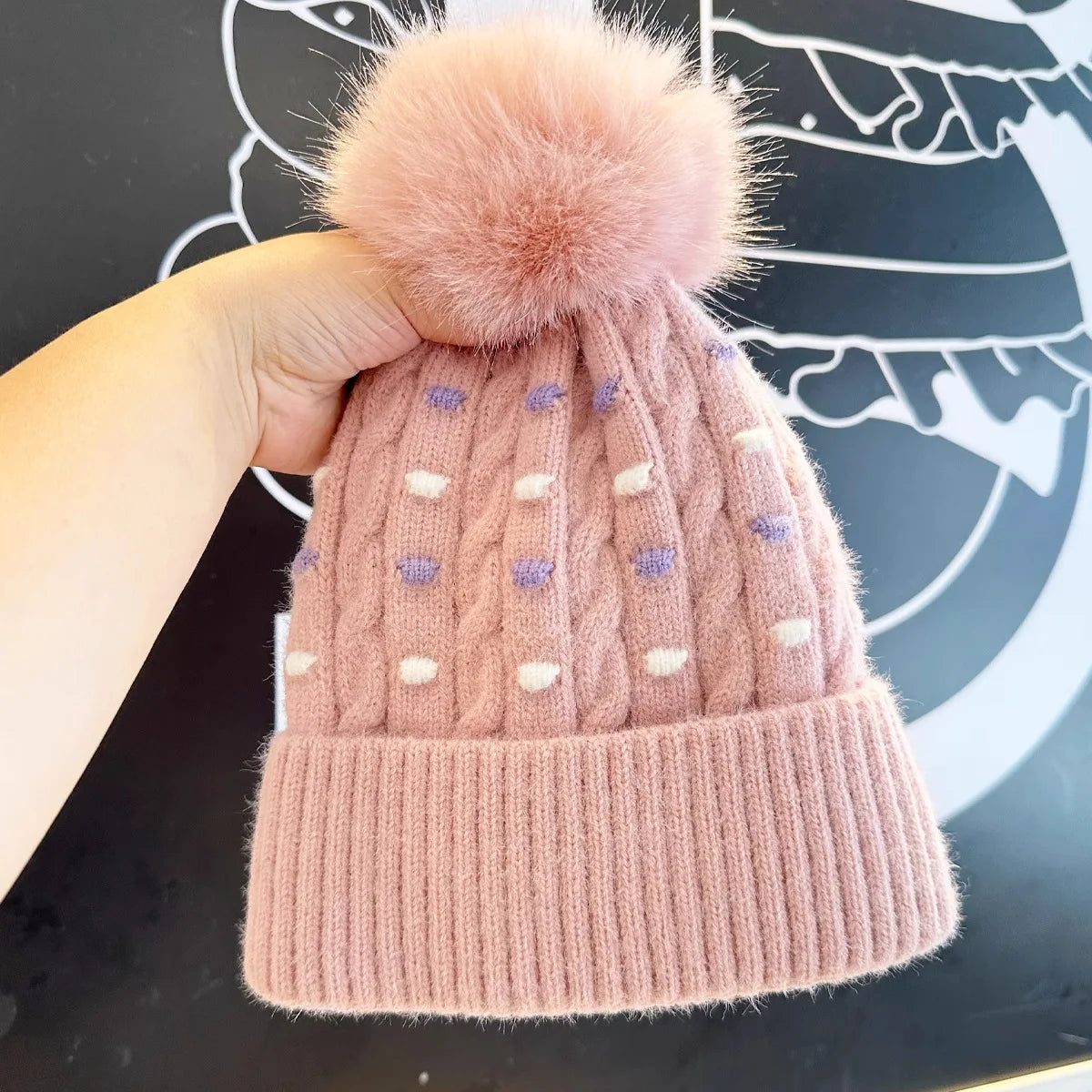 Winter Warm Beanie Women's Hat Thickened Cold-Proof Knitted Cap Outdoor Sports Cycling Skiing Pullover Hats Bonnets for Women
