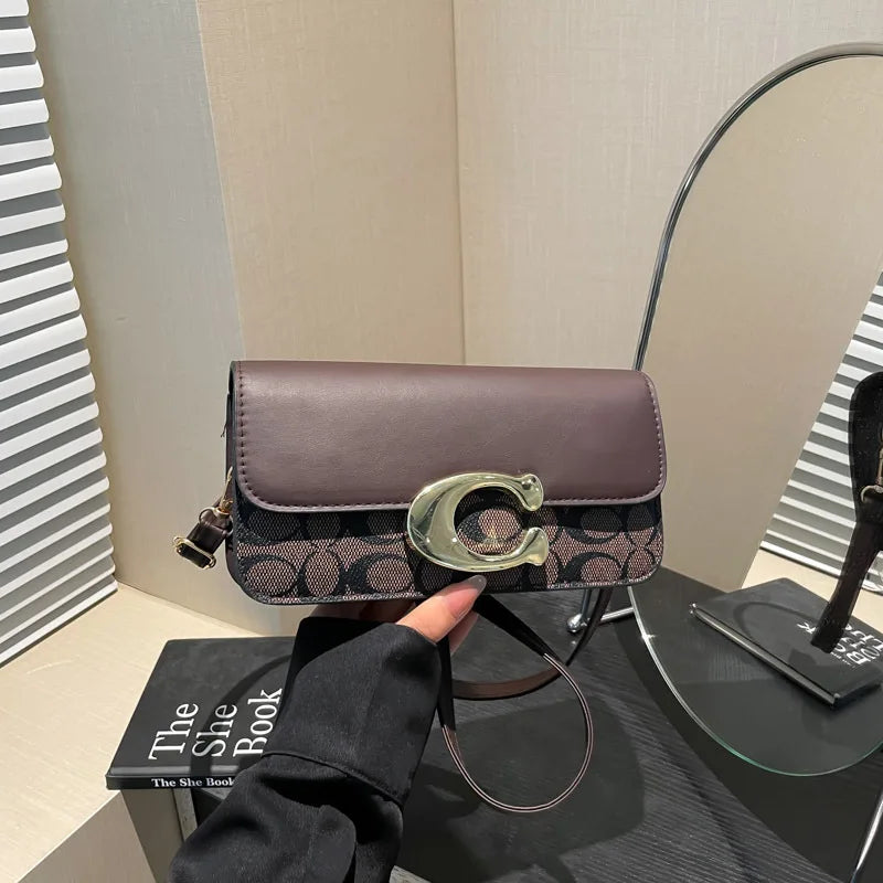 Women’s New Versatile Small Square Bag, Fashionable Retro Tofu Shoulder & Crossbody Messenger Bag, High-Grade Textured Handbag