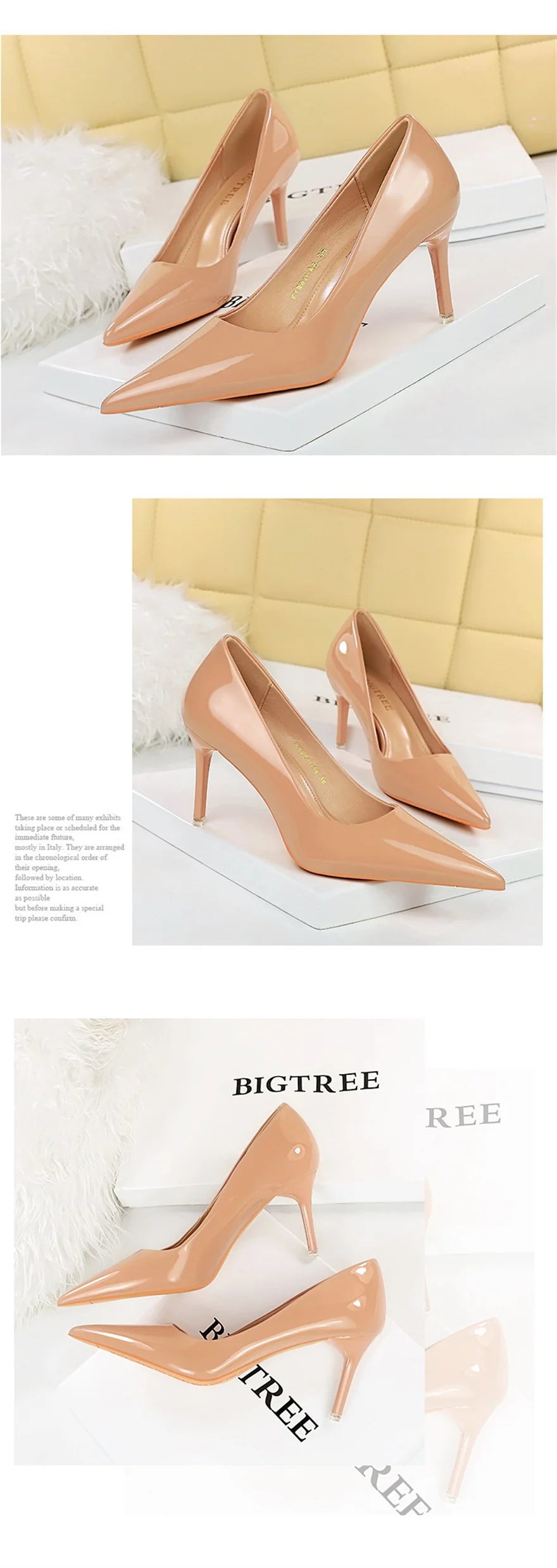 Patent Leather Pointed Toe High Heel Pumps