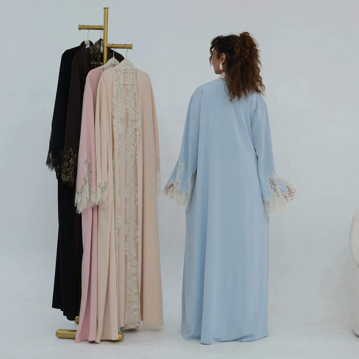 Luxury Floral Lace Abaya