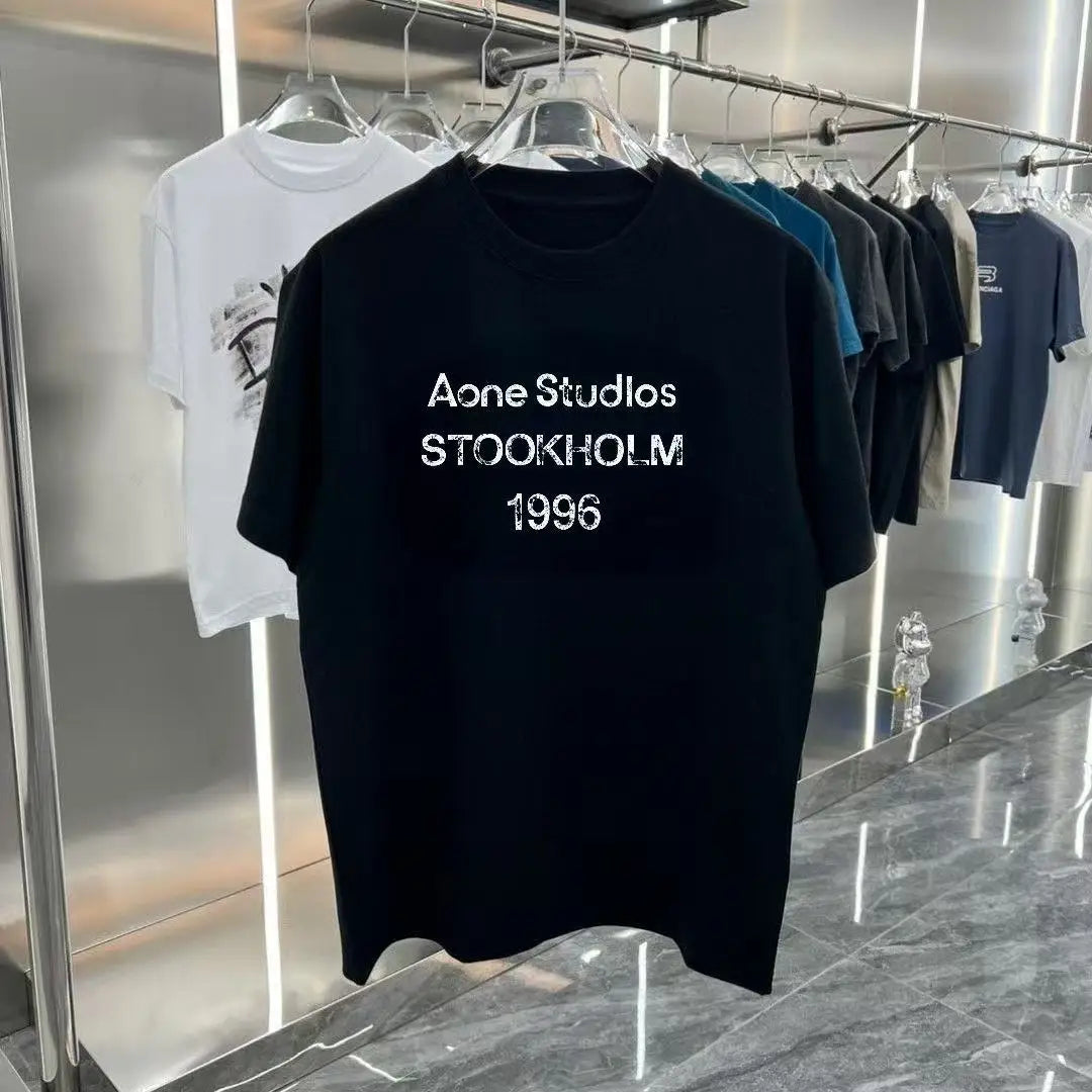 2026 Summer Fashion Trend Luxury Brand Letter Printed T-shirt Men's and Women's Cotton T-shirt Short Sleeved T-shirt Unisex Top